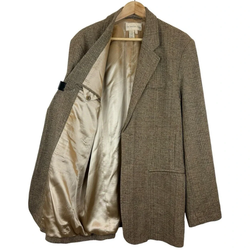 Territory Ahead 100% Silk Loose Knit Weave Blazer‎ Sport Coat Men's Size 42L